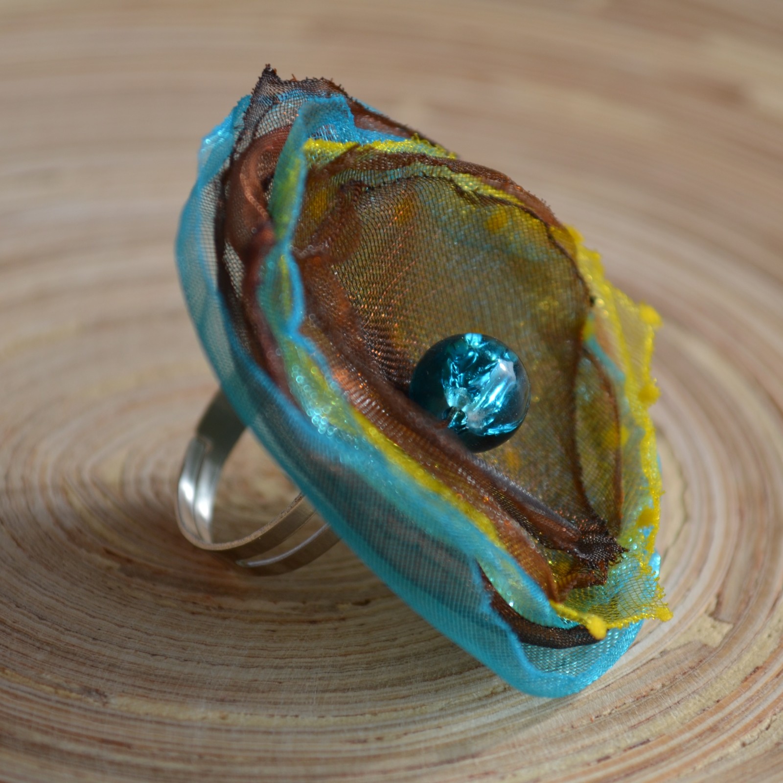 Orga prstýnek - tyrkysovo-hnědý