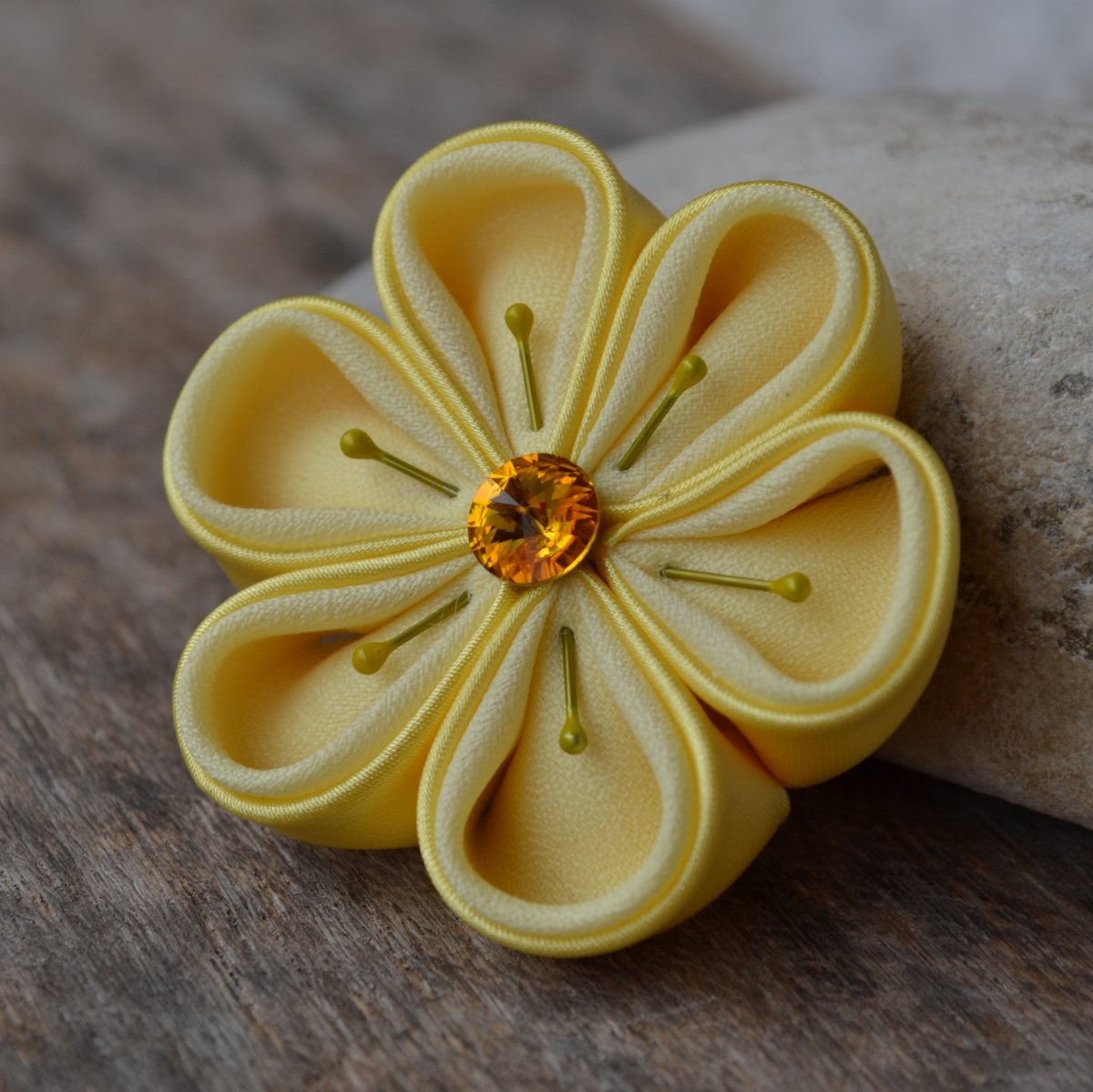 Kanzashi brož - Sun