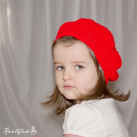 Dívčí červený baret