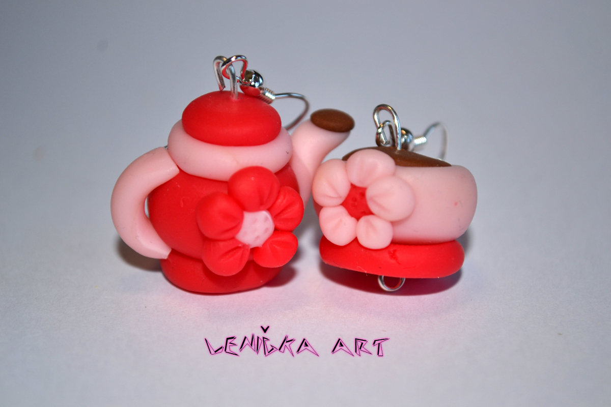 Růžová konvička s hrníčkem 