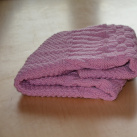 Merino pletená deka pro miminka růžová