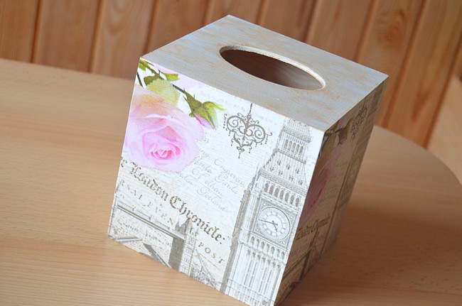 Krabička na kapesníky - kostka - Londýn