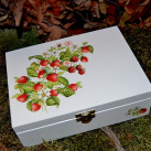 Krabička na čaj - 6 přihrádek - jahody