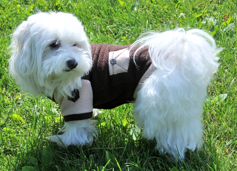 Hnědo-béžová mikina s límcem- VÝPRODEJ!! Poslední kus!!