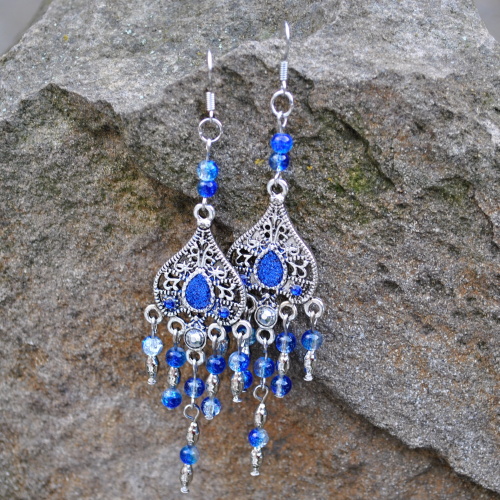 Náušnice - nádherné modré