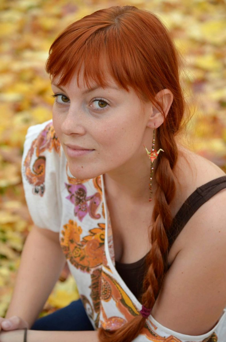  - origami jeřáb - exkluzivní náušnice