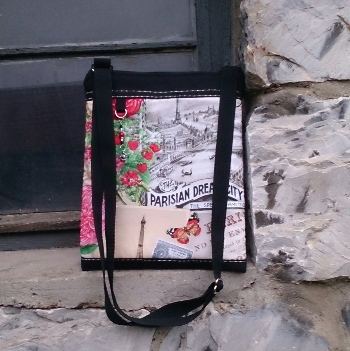 Kabelka  rozkvetlá Paříž 