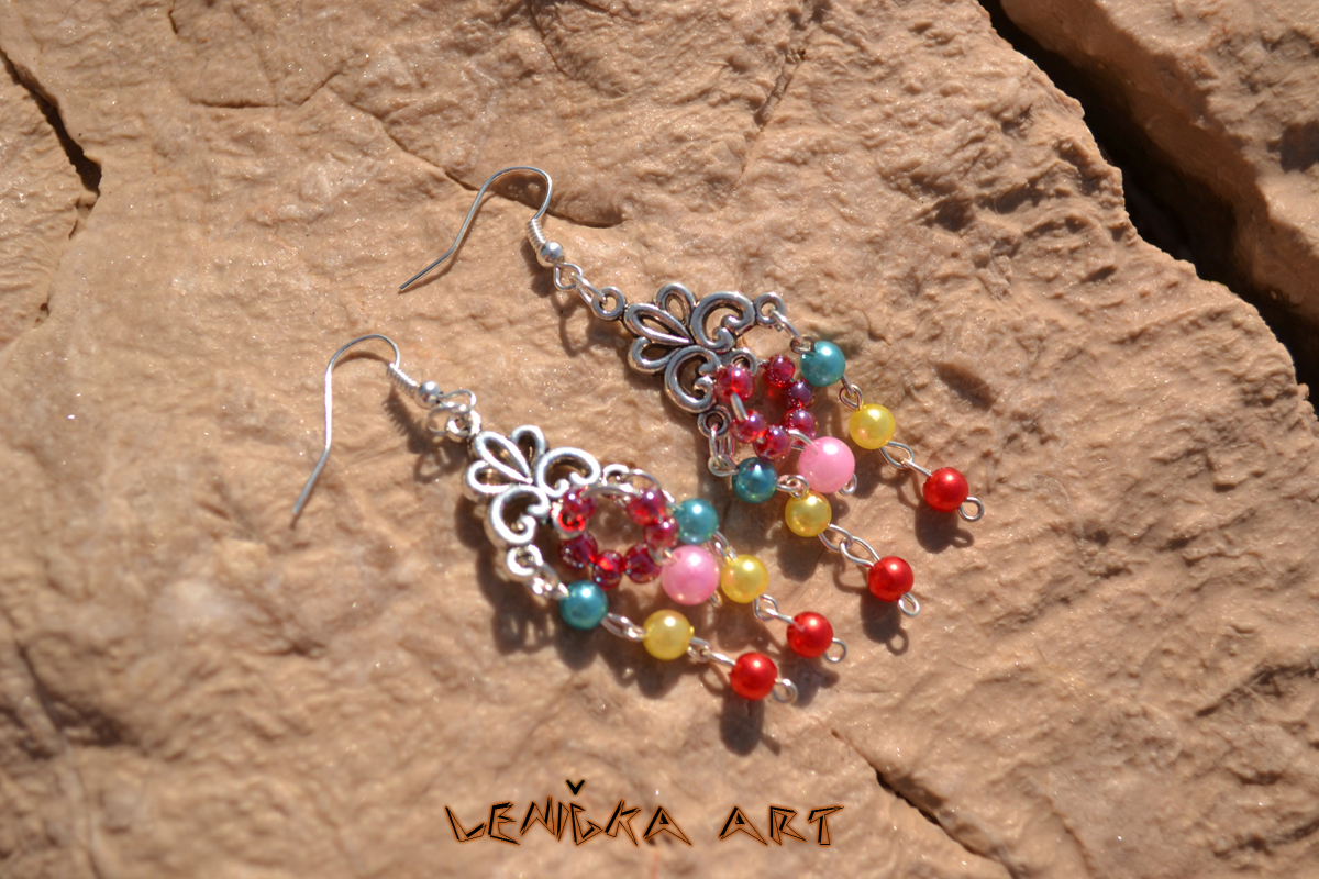 Barevné náušničky od moře 