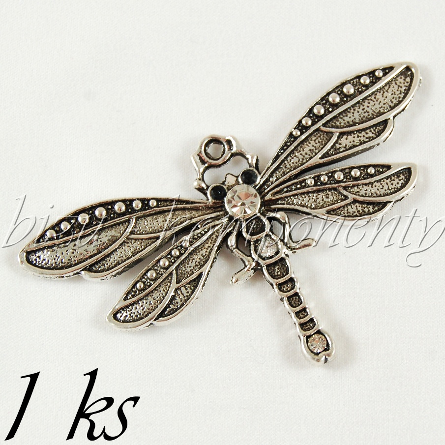 Veliká vážka, stříbrná barva (02 0094)