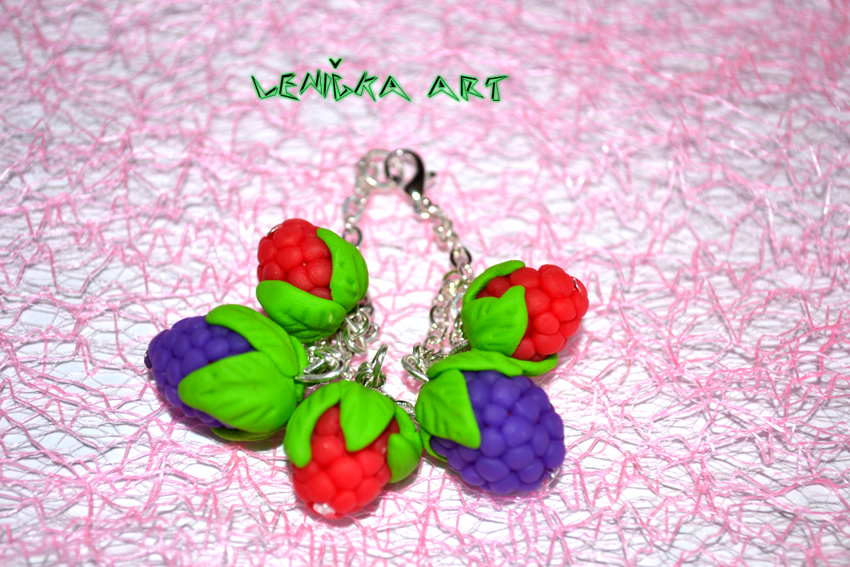 Malinovo-ostružinový náramek 