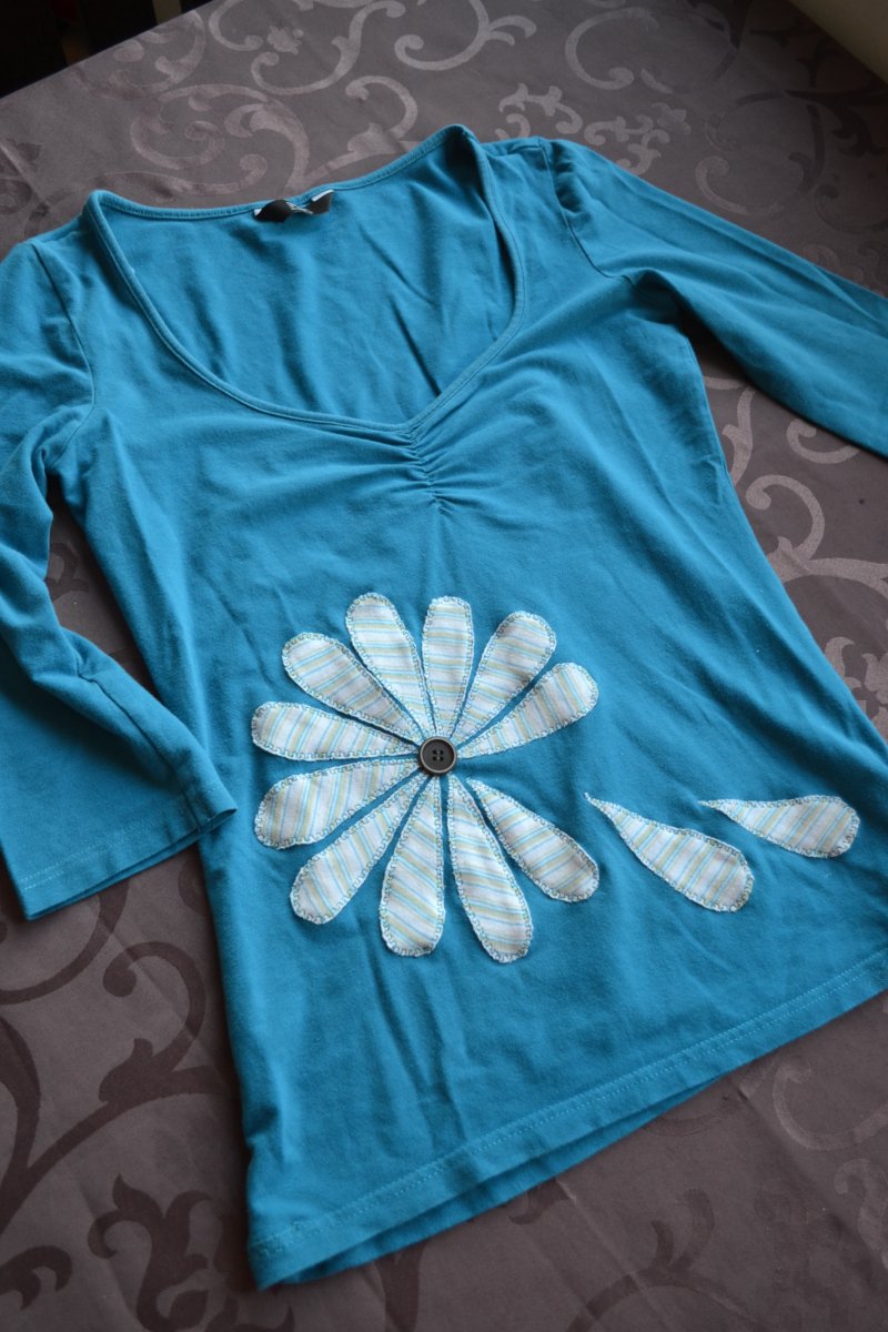 Recy Modré triko Fouká vítr vel.36