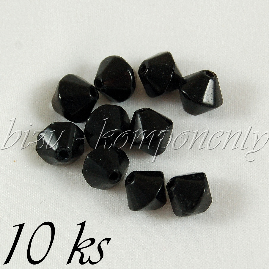 Černé korálky 8mm 10ks (01 0315)