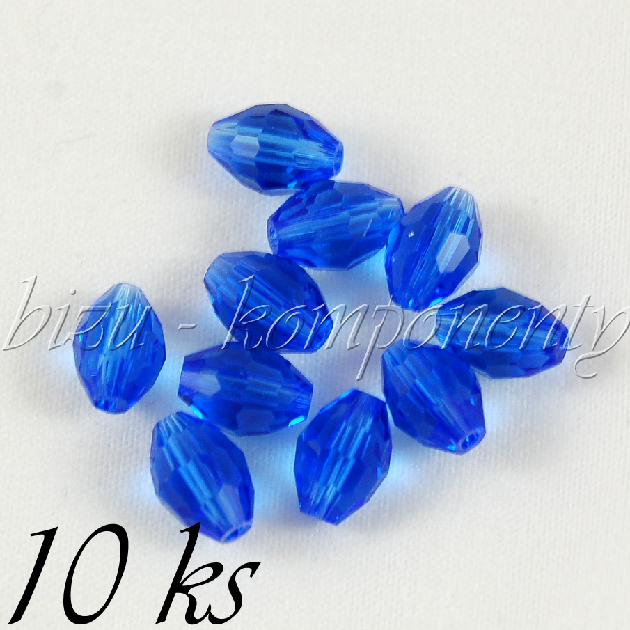 Modré korálky 8mm 10ks (01 0305)