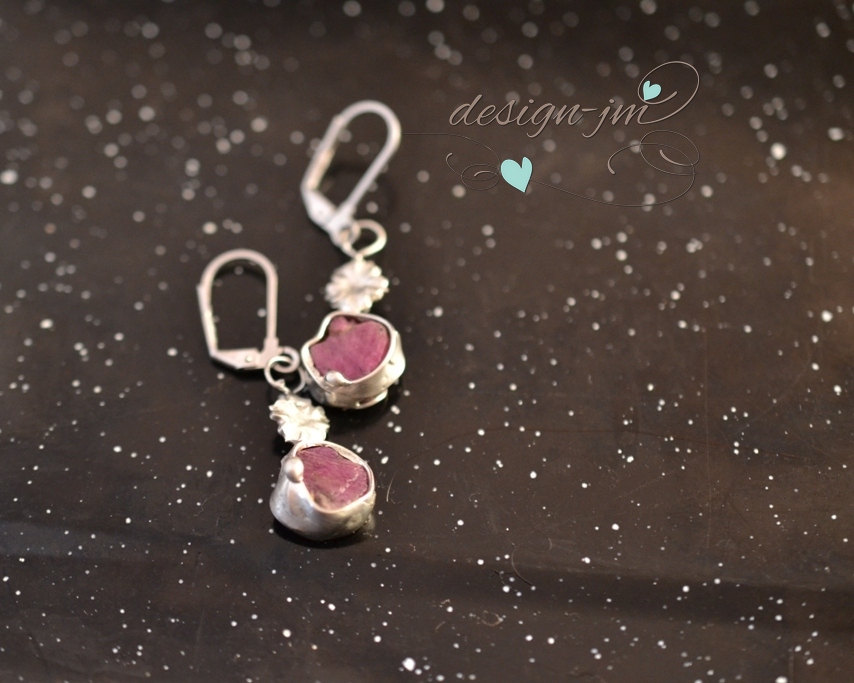 Rubíny - náušnice