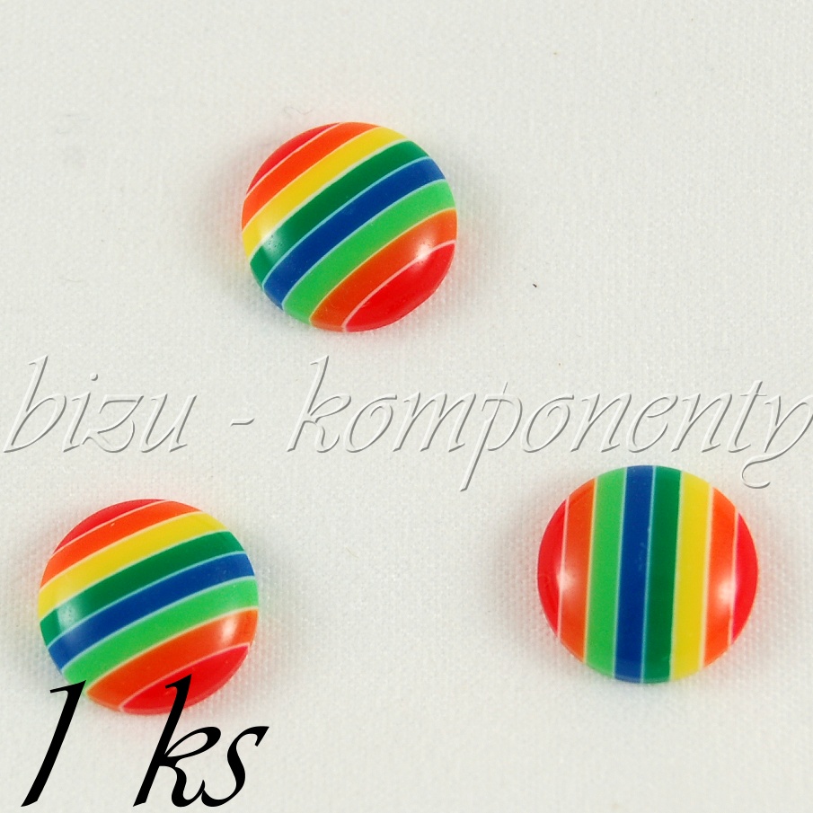 Veselý pruhovaný kabošon (35 0047)