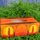 krabička na kapesníky etno