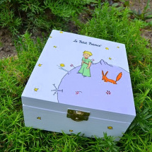 Krabička na čaj - 4 přihrádky - malý princ