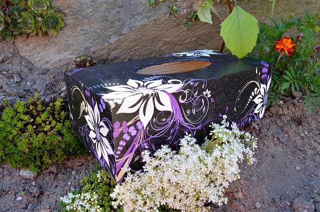 krabička na kapesníky černá