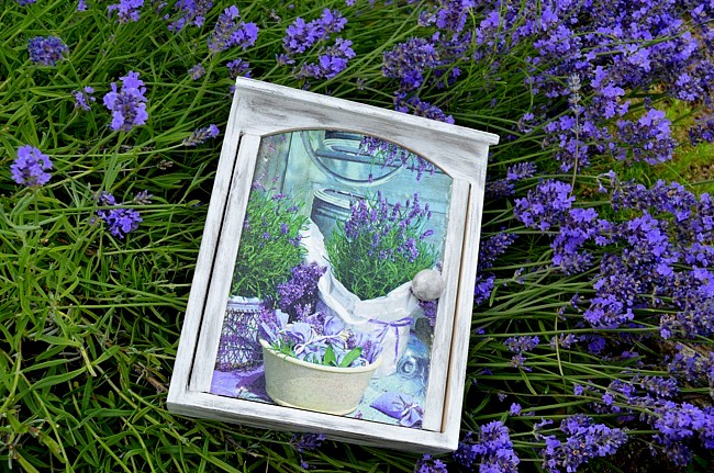 Skříňka na klíče - levandule