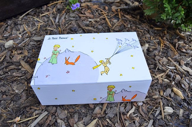 Krabička na čaj - 8 přihrádek - malý princ