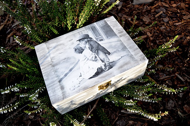 Krabička na čaj - 6 přihrádek - polibek