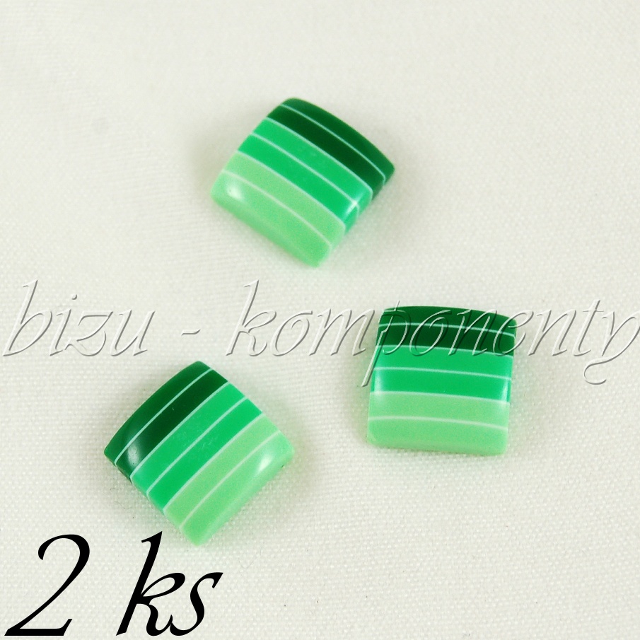 Veselý pruhovaný kabošon 2ks (35 0059)