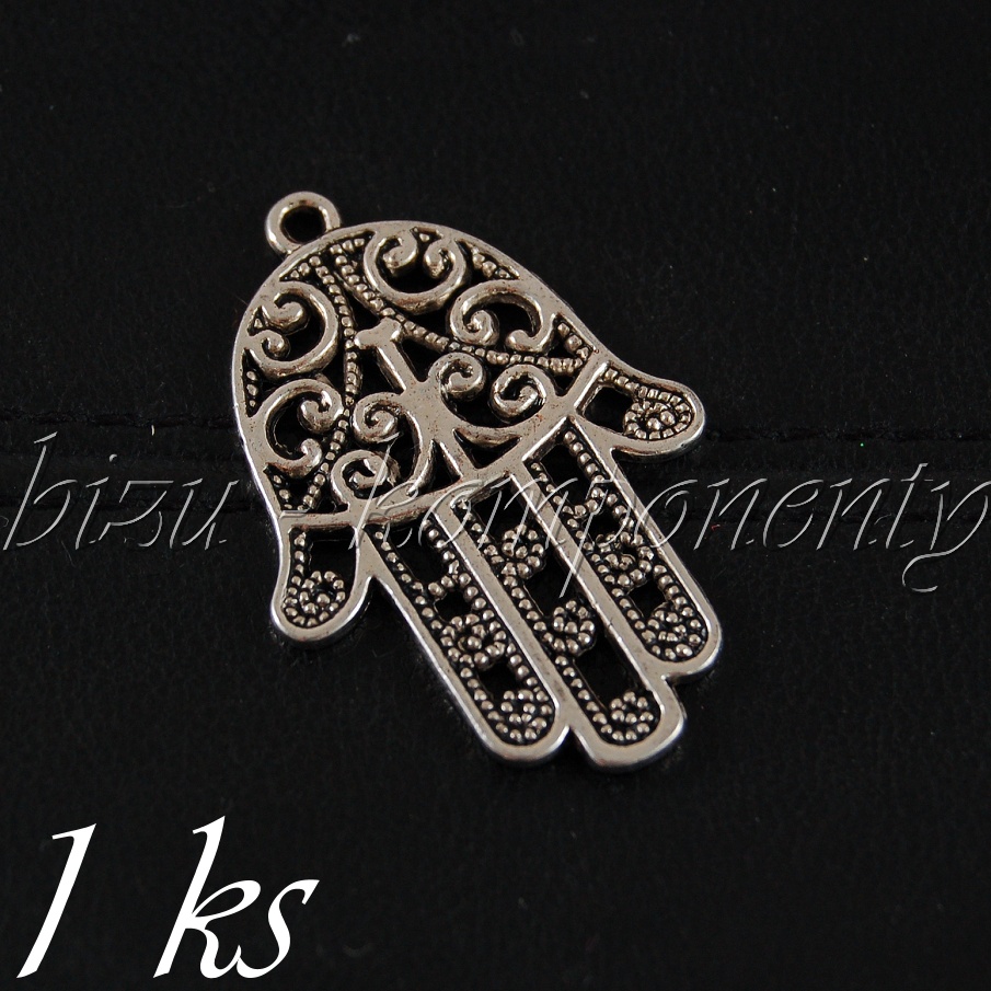 Ochranná ruka Fatimy, stříbrná barva (02 0163)