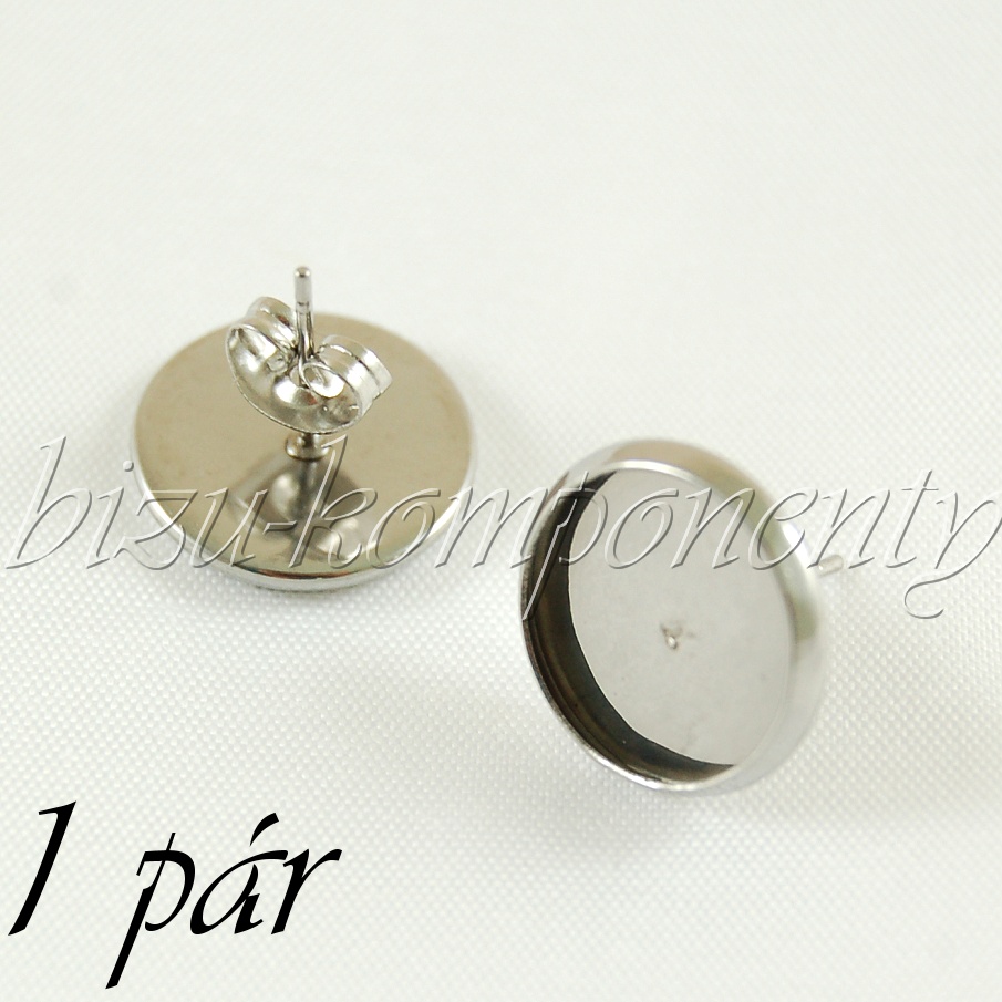 Puzety s lůžkem 12mm z chirurgické oceli 1pár (16 0101)