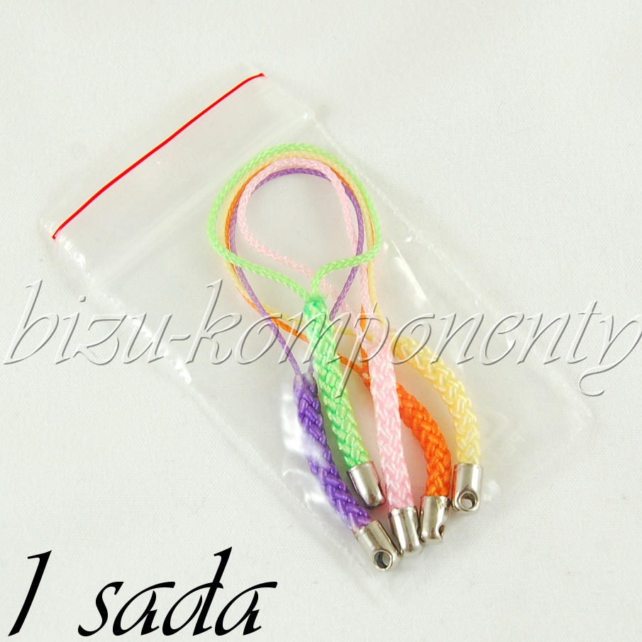 Barevná spletená poutka na mobil - 5ks (41 0018)