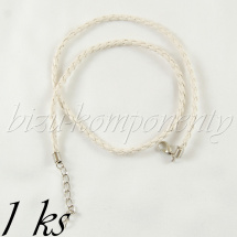 Bílý koženkový náhrdelník (40 0010)