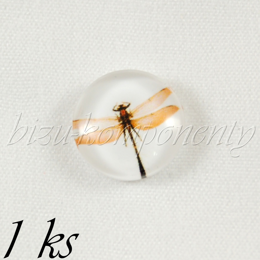 Skleněný kabošon vážka (35 2004)