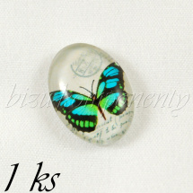 Skleněný kabošon motýl (35 2009)
