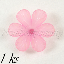 Růžový akrylový květ (01 0165)