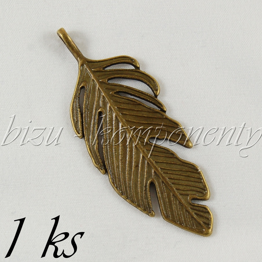 Velké pírko, bronzová barva (02 0820)