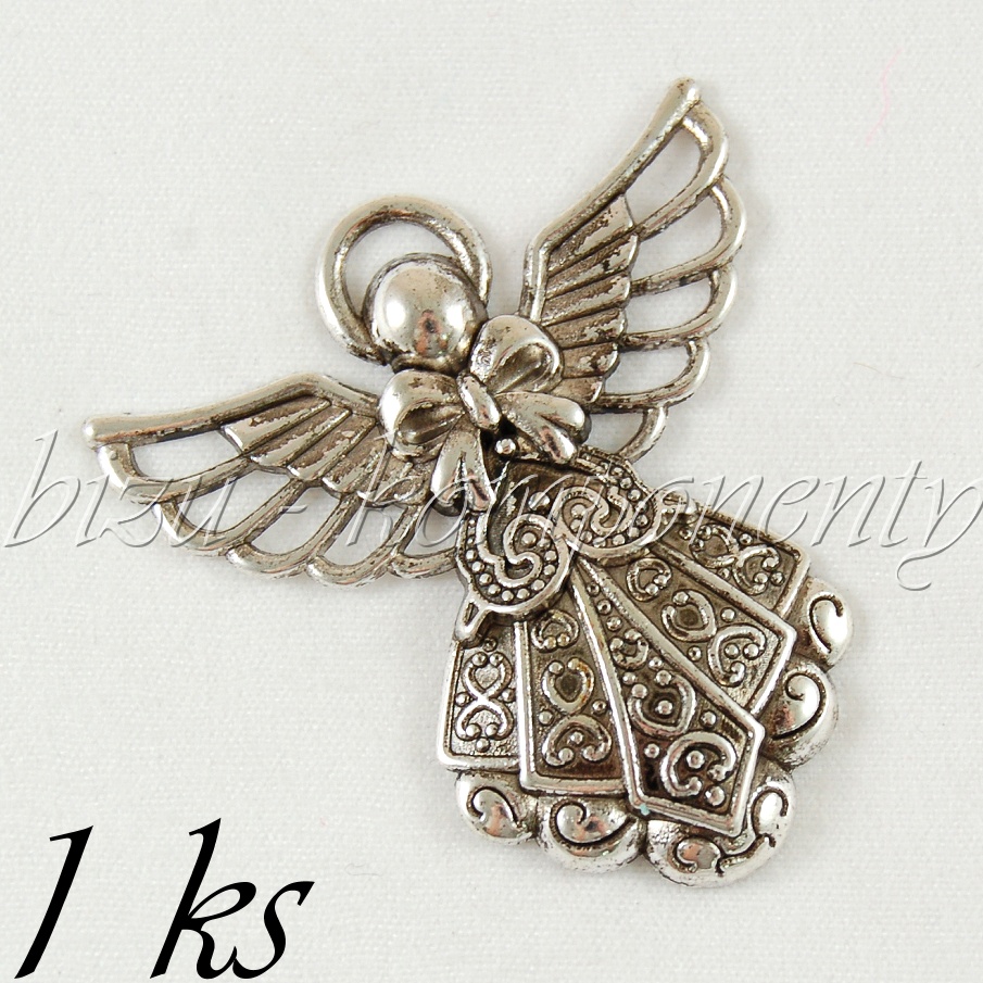 Velký anděl, stříbrná barva (02 0828)