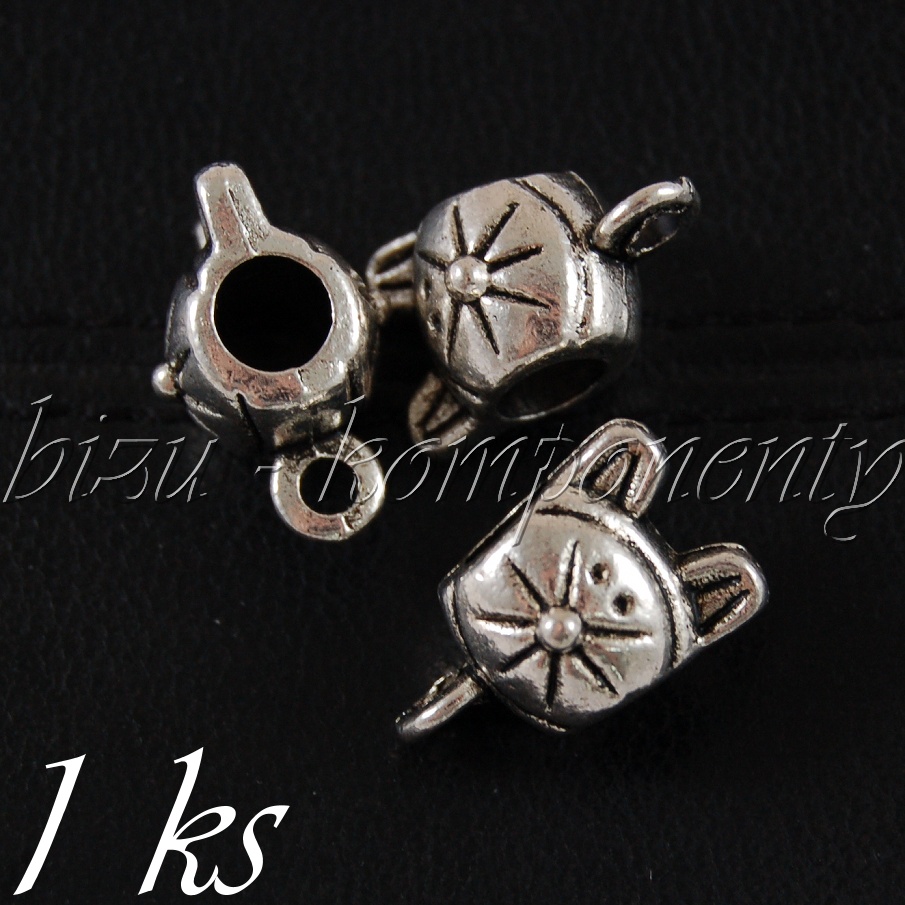 Kovový korálek kočička s očkem (28 0138)