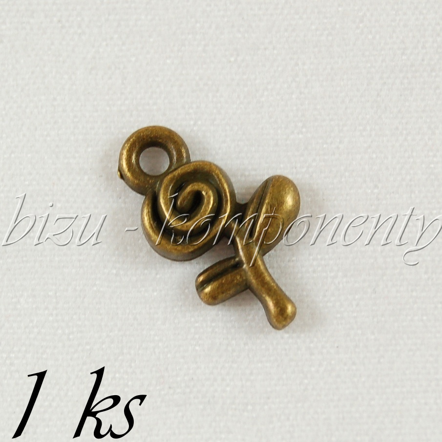 Malá růžička, bronzová barva (02 0849)