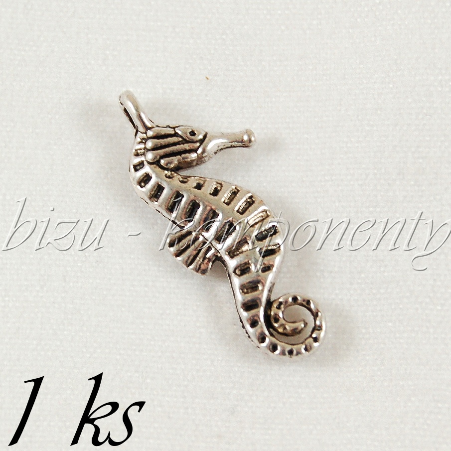 Malý mořský koník, stříbrná barva (02 0876)