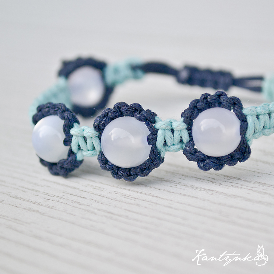 Macramé náramek dvoubarevný