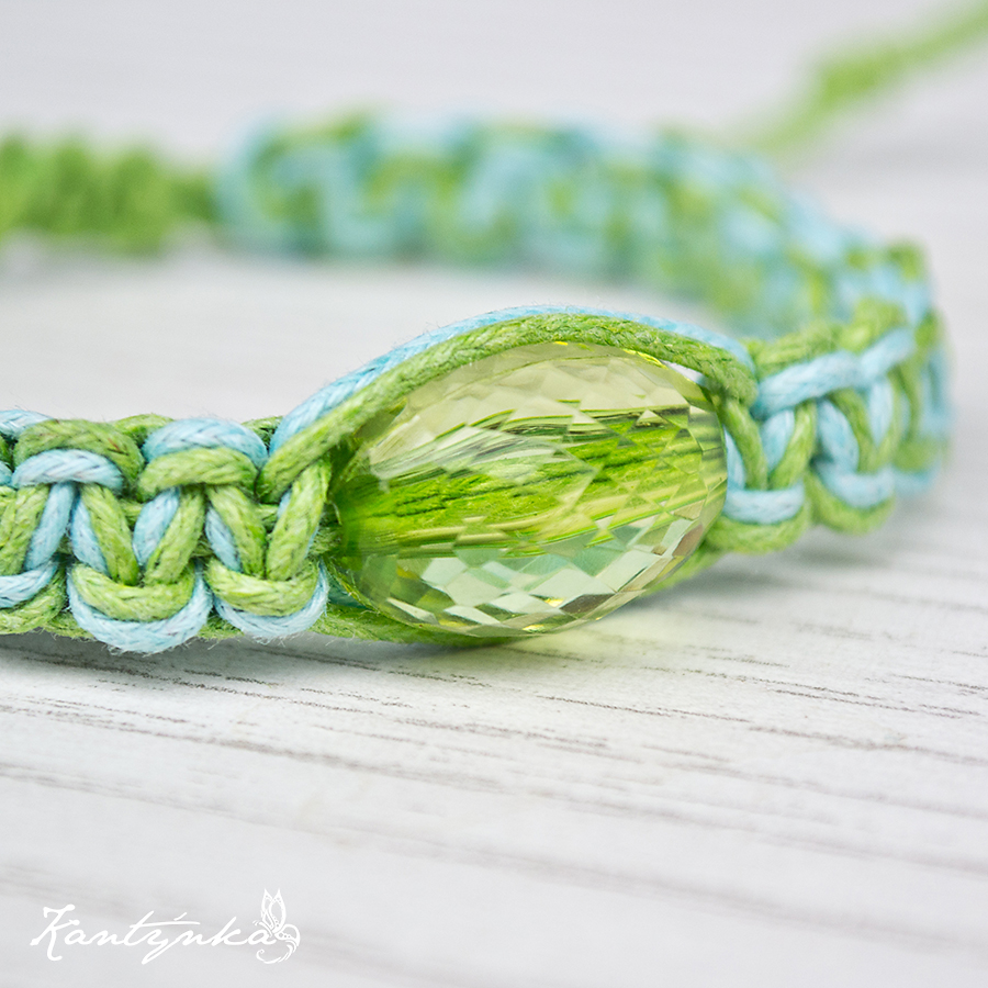 Macramé náramek dvoubarevný