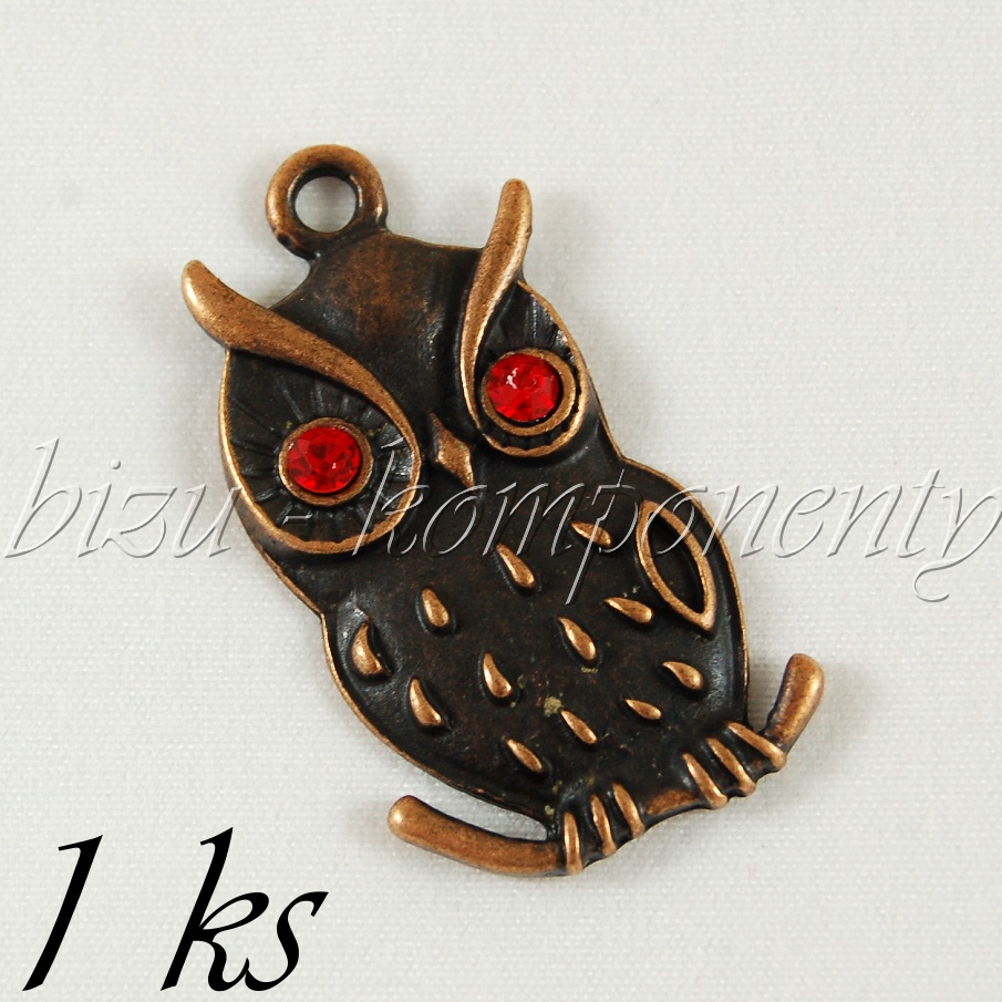 Sovička s červenýma očima, měděná barva (02 0950)