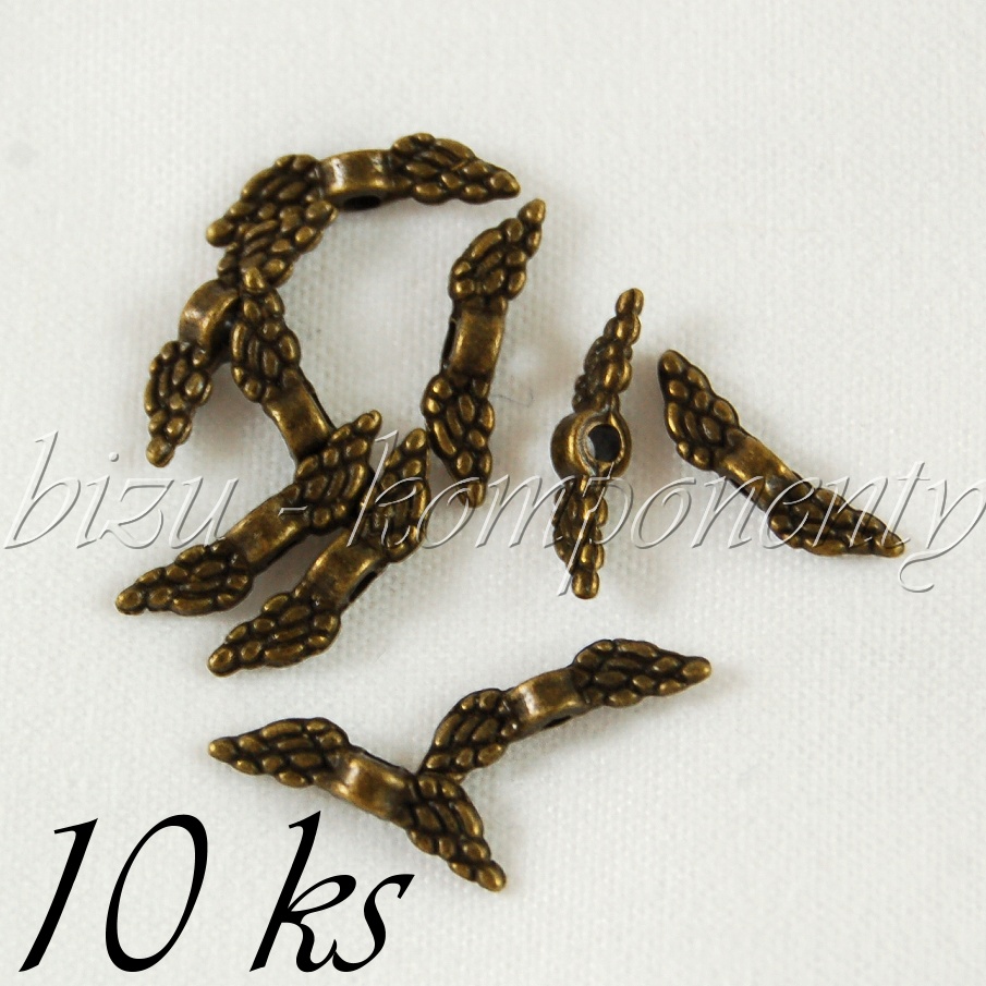 Miniaturní andělská křídla, bronzová barva 10ks (01 0261)