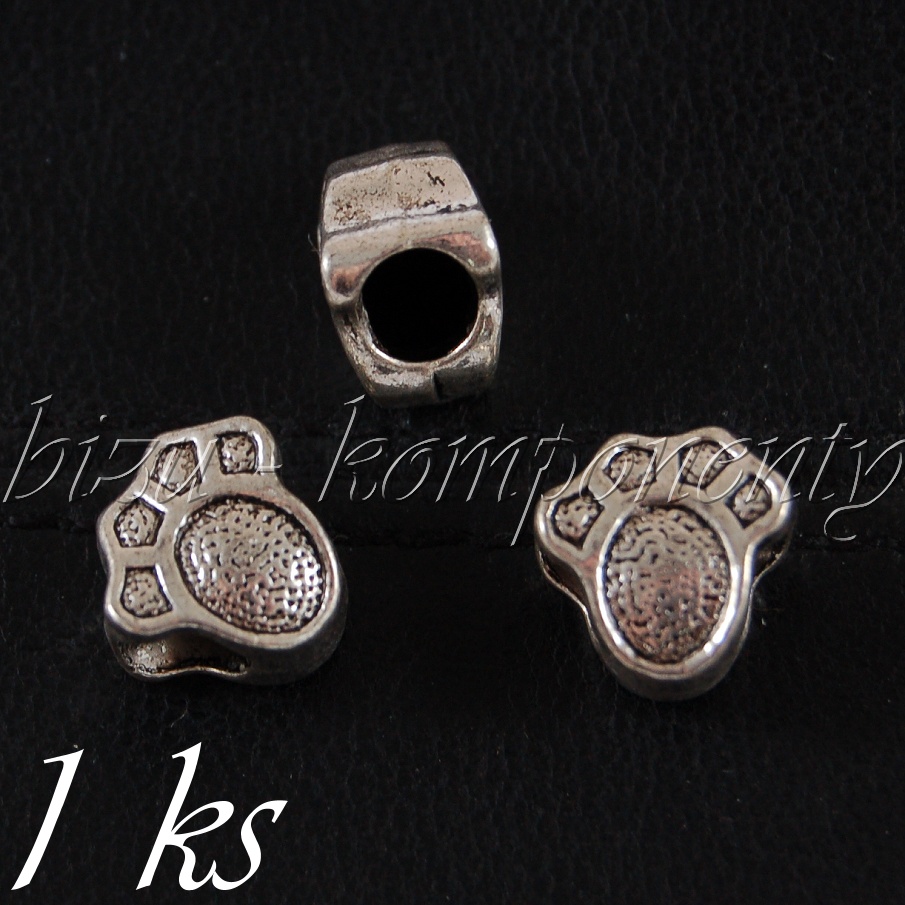 Kovový korálek tlapka (28 0165)