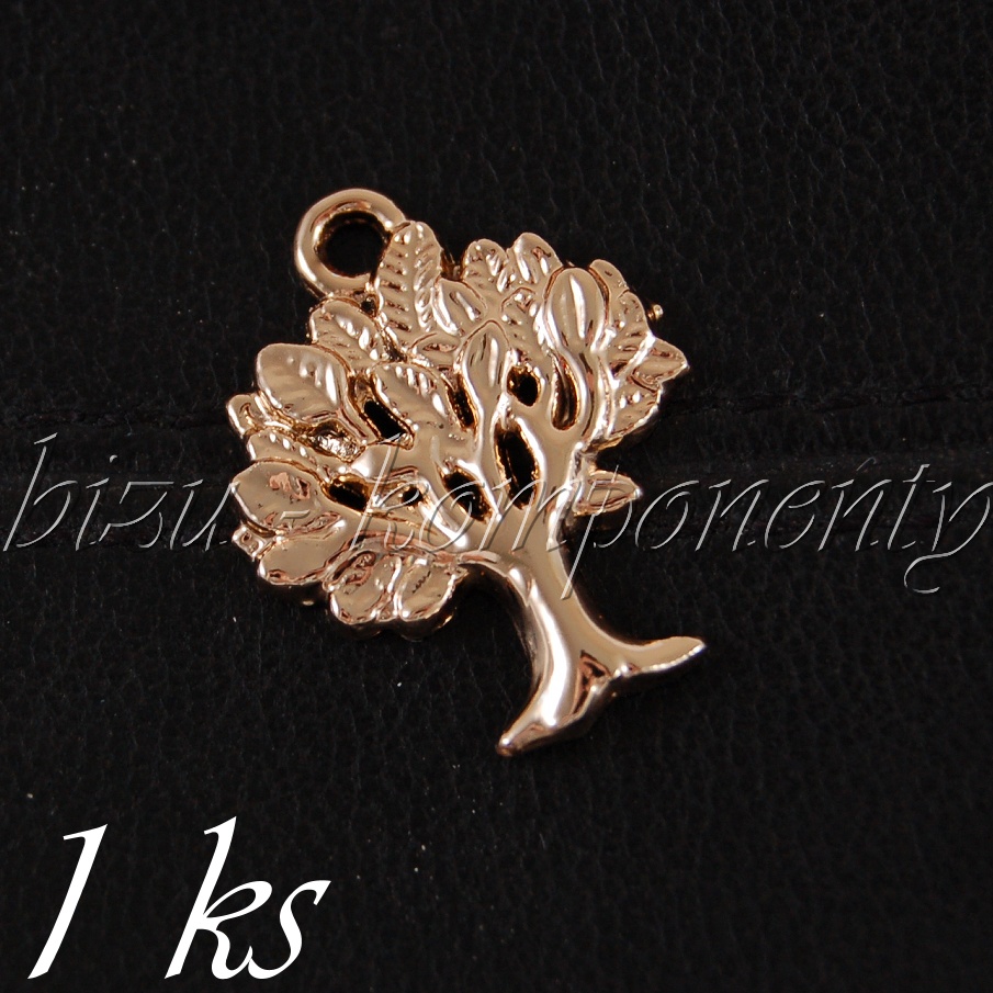 Strom s lístky, zlatá barva (02 1034)