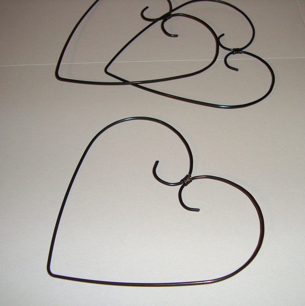 Drátěné srdce na další tvoření 13 cm