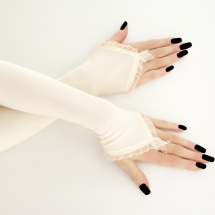 Dámské dlouhé společenské rukavice ivory 0025V