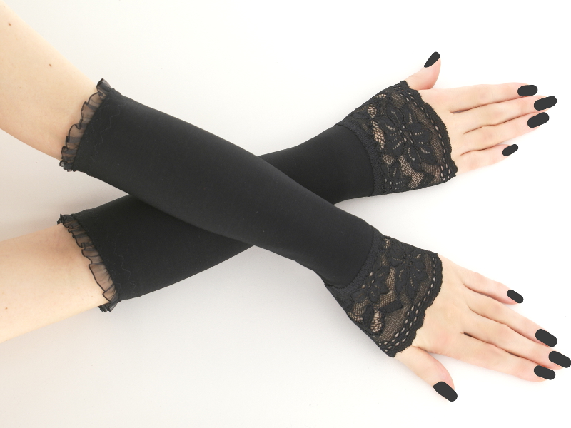 Dámské společenské rukavice černé 0835V