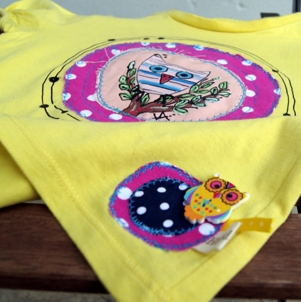 Tričko sovičkové s aplikací 3-4 roky