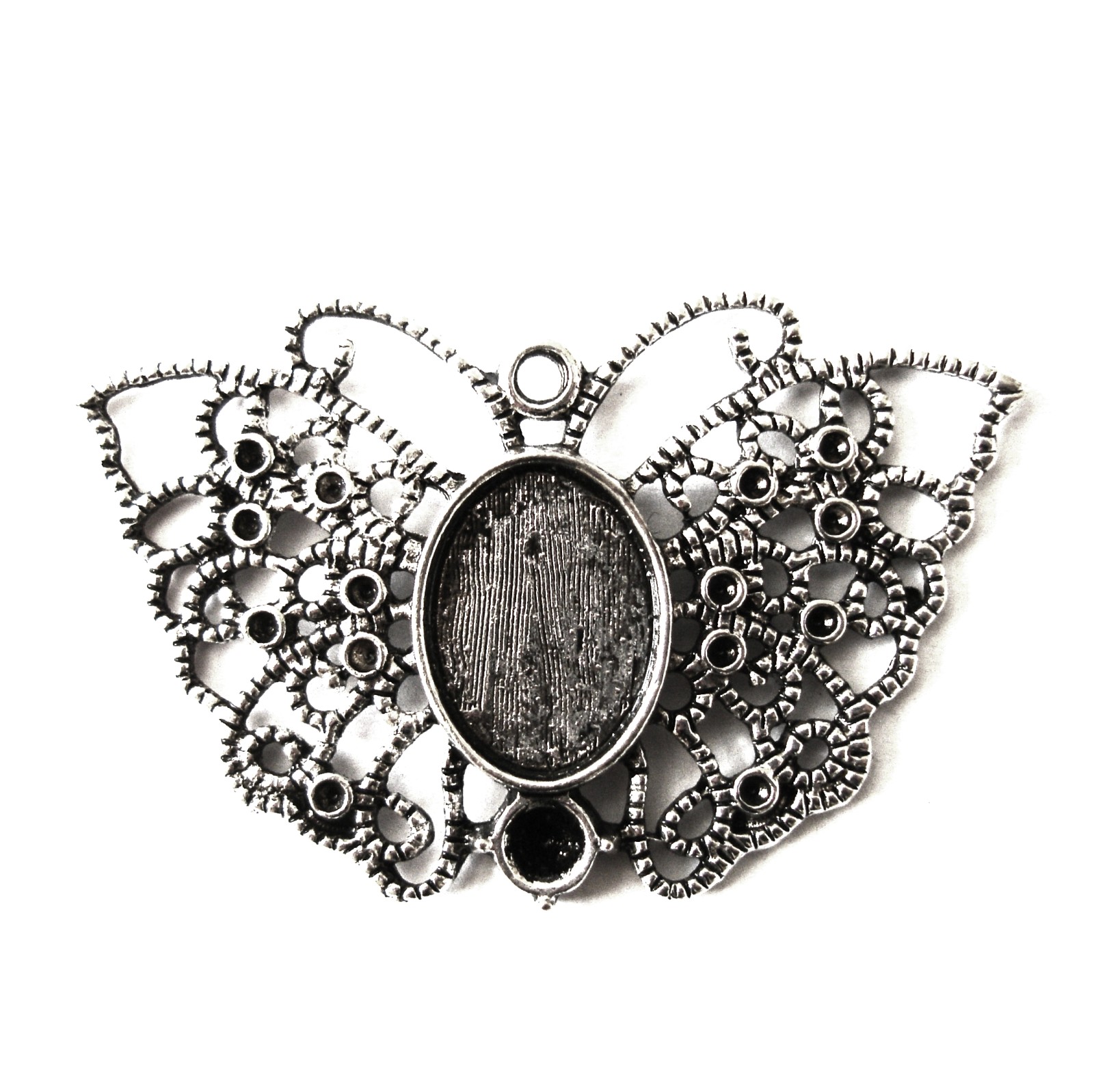 Filigrán motýl 45x28mm s - 1 ks