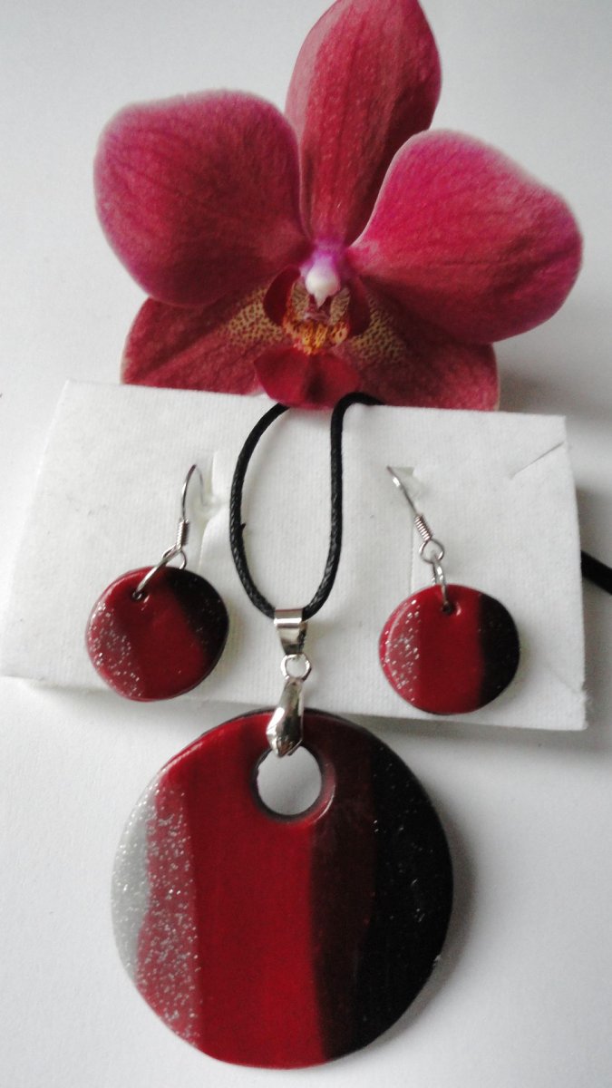 Fimo souprava purpurovočerné kolečko